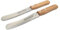 2 Herder Solingen Buckelsmesser Frühstücksmesser 22cm Wellenschliff 1,5mm stark rostfrei Buche