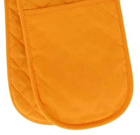 PRIME Homewares Solid Orange Double Oven Glove 100% Cotton Home Kitchen