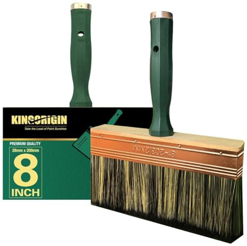 8 Inch Professional Paint Brush with Extendable Handle - Thick Synthetic Bristles for Walls, Ceilings, Fences, Quick Coverage, Durable for Latex & Oil-Based Paints