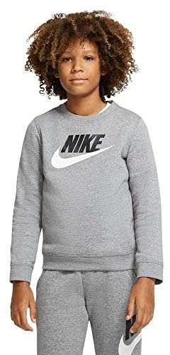 Nike Felpa Girocollo, Maglia Di Tuta Bambini E Ragazzi, Carbon Heather, 9 anni