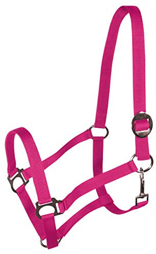 York Nylonhalfter Halfter Genickstück Verstellbar durch Schiebeschnalle Harmony Pferdehalfter (Cob, rosa)