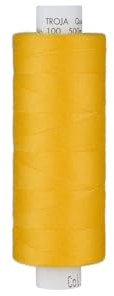 1 Rollen Troja Nähgarn a 500 m - Allesnäher Qualitätsgarn - unifarben, Senf