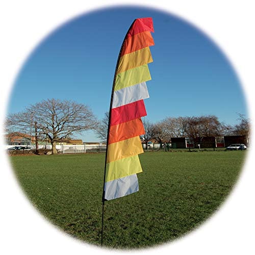 Spirit of Air Feather Banner - 4m - Hot (Red, Orange, Yellow & White)