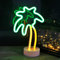 LED Kokosnussbaum Neonlicht Schild, ZVO Neon Light Wandleuchte Zeichen Innen, Batterie/USB Wandkunst Leuchtreklame Decoration Schreibtisch Nachtlicht für Weihnachten Kinder Schlafzimmer Wohnzimmer Bar