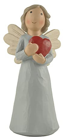 ENNAS Engelsfiguren mit Herz, Geschenke für Mutter, Engelsgeschenke, Gedenkschmuck, 14 cm H