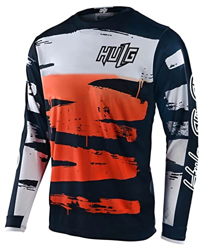 Radfahren Jersey Herren Mountainbike Motocross Jersey Langarm MTB T-Shirt,Shirt Downhill Fahrrad Jersey Schnelltrocknend