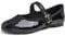 Feversole Women's Soft Breathable Mary Jane Memory Foam Cushioned Comfort Round Toe Metal Buckle Flats Walking Shoes Black Patent Size UK 7