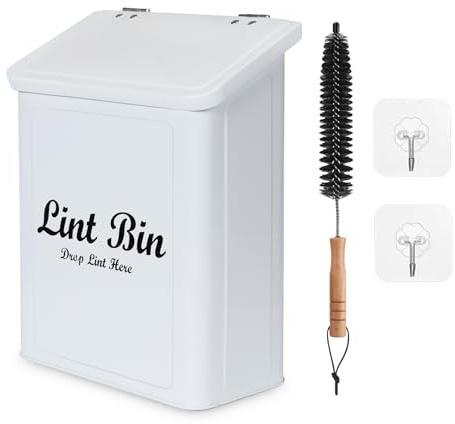 BLEOAKYNUT Aufbewahrungsbox für Wäsche mit Deckel-magnetischer Wandhalterung, platzsparende Wäscheraum-Organisation und Aufbewahrung für Trockner und Waschmaschine (weiß)