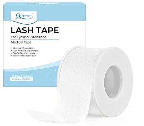 Wimpern Tape für Wimpernverlängerung QUEWEL Wimpern Extensions Tape Wimpern Isolations Klebeband Wimpernband Lash Extensions Tape Wimpernverlängerung Zubehör Wimpernverlängerungwerkzeug(weiß)