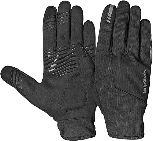 GripGrab Hurricane 2 Winddichte Fahrradhandschuhe Frühling Herbst Übergang | Gepolsterte Handflächen, rutschfeste Silikonprints, Touchscreen-Fingerspitzen, 90 % recyceltes Material, DWR-Beschichtung