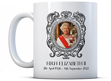 Make It Love It Sell It - H.R.H Queen Elizabeth II Portrait - Royal Remembrance Gift Mug, Ceramic, 11fl oz
