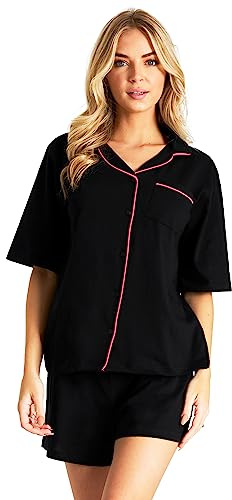 CityComfort Womens Pyjamas Set 2 Pcs Short Button Down PJs Comfy Classic Soft Loungewear Summer Nightwear Gifts for Women