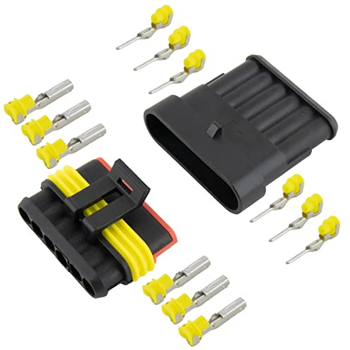 10 x KFZ Kabel Steckverbinder 6-polig/Schnellverbinder; IP67 wasserdicht; für Auto Motorrad Boot