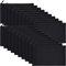 STARVAST Lot de 30 Pochette Tissu Zippée, 12 x 21 CM Trousse de Maquillage en Toile, Trousse en Tissu de Rangement, Trousses à Crayons Vierge pour École, Maquillage, DIY - Noir