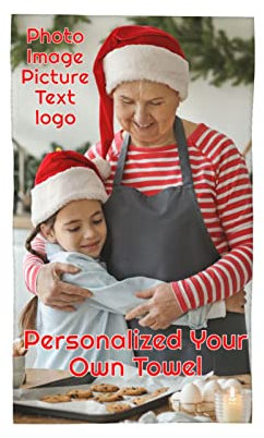 Naispanda Personalisiertes Handtuch, Personalisiertes Handtuch mit Foto Namen, Personalisiertes Foto Handtuch für Erwachsene und Kinderfür Badezimmer, Küche, Fitnessstudio, Hotel, Spa – 40 x 70 cm