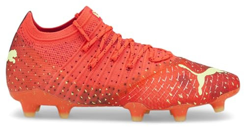 PUMA Future 1.4 - Tacos de fútbol con tacos de suelo artificial para mujer, suelo firme, césped, color naranja, Naranja, 36 EU