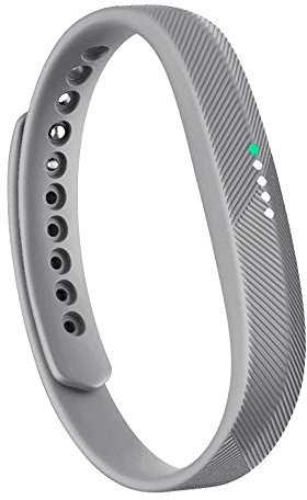 honecumi Armband Kompatibel mit Fitbit Flex 2 Smart Watch Ersatz Armbänder Band für Damen Herren, Flex 2 Silikon Strap Buntes Klassisch Verstellbares Sport Uhrenarmband Zubehör - Groß,Grau