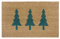 Hanse Home Kokos Fußmatte Weihnachten für Innen - Schmutzfangmatte Natur, Kokosmatte Weihnachtsbäume Grün, Fußabtreter rutschfest für Flur, Eingangsbereich - 45x75cm