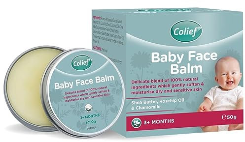 Colief Baby Face Balm | 100% Natural Oils & Butters for Infants | Gently Moisturise Baby's Dry & Sensitive Skin | Contains Shea Butter, Chamomile, Rosehip Oil, Coconut Oil | for Babies 3+ Months 50g