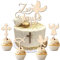 5 Stk Tortendeko Zur Kommunion Cake Topper,Taufe Holz Cake Topper,Meine Kommunion Torten Topper Taufe Tortendeko Zur Erstkommunion für Konfirmation Deko Junge Mädchen (B)