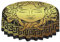 Goldene runde Tischdecke mit Medusa-Gorgonenkopf, 152,4 cm, Bedruckt, waschbar, für Esszimmer, Party, Urlaub, Herbst, Zuhause, dekorativ