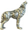 Gralara Wolfsstatue aus Kupferlegierung, Metallstatue, kleines Geschenk, realistische Kunst, Handwerk, Sammlerstück, Heimdekoration für Landschaft, Büro,