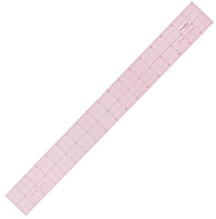 KEARING 18in Flexible Plastic Sewing & Quilting Ruler Durable, Clear Pattern Making Ruler | Flexible 1.2mm clear plastic 18 grid ruler for fashion design. Sandwich line markings never rub off for sewing