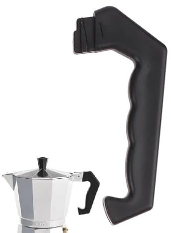 CABLEPELADO Recambio mango y pomo cafetera italiana, Kit de repuesto para cafetera italiana, asa y perilla cafetera italiana, Longitud mango 7 cm, Apto para cafetera de 3 tazas, Incluye tornillos