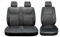 OMAC Sitzbezüge Schonbezüge kompatibel mit VW Transporter T5 2003-2015 Leder Schwarz Weiß 2+1