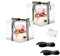 Vebetter 2 Stück Tortenschachtel Tortenkarton Tortenbox 18 * 18 * 18cm Cake Box Transparent Torten Transportboxen Geschenkbox Durchsichtig mit Weiß Sockel, Band, kleine Karte für Geburtstag Dessert.