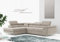 MKS MEBLE Ecksofa Beige Wohnzimmer - Wohnlandschaft - Schlafsofa mit Bettkasten - Ecksofa mit Schlaffunktion - Wohnzimmer L Couch - Polstersofa mit Bettkasten - Gustaw - Beige - Links