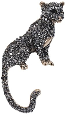 Modische Leoparden-Brosche, Zirkonia, Kristall, Strass, Tiernadeln, Clip, Kragen, Anzug, Jacken, Mantel, Kleid, Rucksäcke, Taschen, Broschen, cooles Schmuckgeschenk für Damen, Mädchen, Herren,