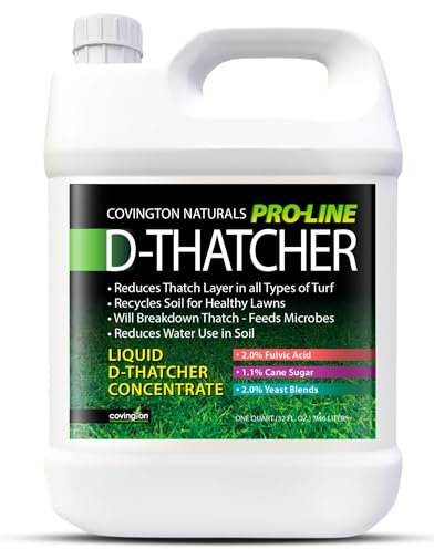 Dethatcher, Covington PRO-LINE Premium Liquid Lawn Dethatcher - Effortlessly Breaks Down Thatch & Grass Clippings for Healthy Lawns