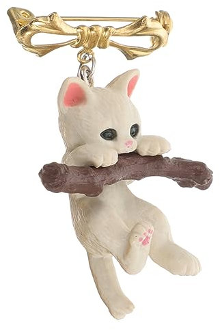 WRITWAA SüßE Katzen-Brosche, Dekorative Anstecknadel FüR Damen Und Herren, Cartoon-Design, Harz Und Legierung, Perfekt FüR Kleidung, Taschen Und Party-Dekoration