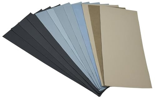 24PCS Ultra-Fine Sand Paper 1000 to 20000 Grit,9 x 3.6 Inch Premium Wet Dry Sandpaper 12 Grits Assorted for Wood Metal or Auto Sanding