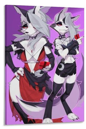 Loona Poster, Helluva Boss, Anime-Kunst-Poster, Leinwand, Gemälde, Dekor, Wanddruck, Foto, Zuhause, modern, dekoratives Poster, 60 x 90 cm