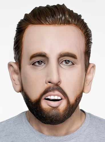 Maskworld Harry Kane Maske aus Latex - Fußball-Fan-Accessoire für Public Viewing und Motto-Party