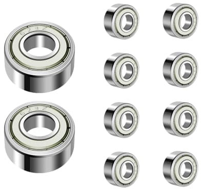 ANGEEK 10 Stück 623 ZZ Kugellager 3 mm x 10 mm x 4 mm,Vorgeschmiert,Doppeldichtung, 623ZZ Rillenkugellager