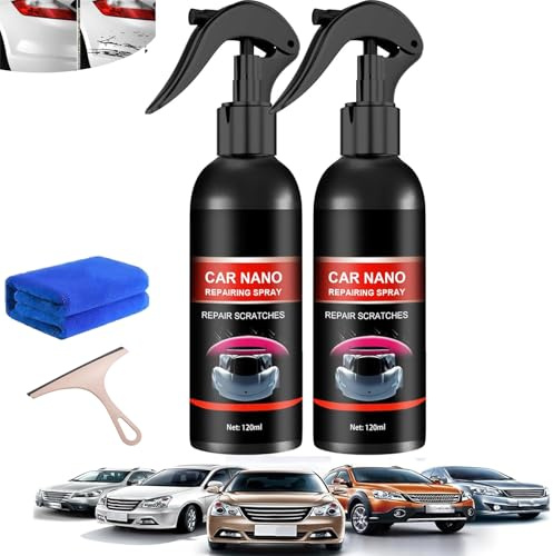 Nurafix Nano Autospray, Kratzerentferner - Auto Kratzer Reparatur Spray (2Pcs-120Ml)