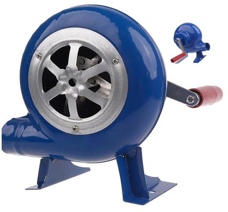 JOUFNING Soffiatore per Barbecue - Ventilatore per Forgia da Fabbro A Manovella, Popcorn Ventola Manuale, Aeratore per Barbecue Manuale di Cottura, Accendino A Carbone, Ingranaggi in Ferro(80W)