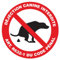 Ambiance Sticker Autocollant Panneau de Signalisation Adhesive Pipi de Chien Interdit Signalétique Laminé Plastifié Résistant à l'eau et aux UV - Ne pas Laisser les Chiens Uriner Rond - 10 cm ⌀