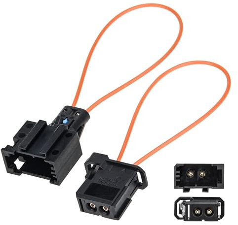 Lunpog Auto Lichtleiter Connector Brückenstecker Most Bus LWL Brücke für Nachrüst und Reparaturarbeiten(2 Stück)