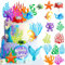 LaVenty adornos para tartas under the sea adornos para magdalenas animales del mar decoraciones para fiestas marinas decoraciones de pastel para fiesta de cumpleaños de babyshower con tema del mar