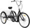 MDAfwecsa 3 Rader Dreirad für Erwachsene, 6 Gänge, Seniorenfahrrad mit Korb, 66 cm (26 Zoll)