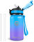Vikastar Gourde Isotherme, 500ml sans BPA, Bouteille Isotherme, Anti-Fuite, Gourde Inox, Réutilisable, Gourde Enfant Inox pour Enfant, Adultes, Sport, École, Bleu & Violet
