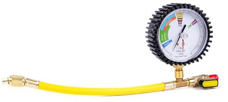 TICFOX Stickstoff Druckprüfer,Manometer -1~60bar,Auto Klimaanlage Kühlung,für R134a R22 R407C R410A
