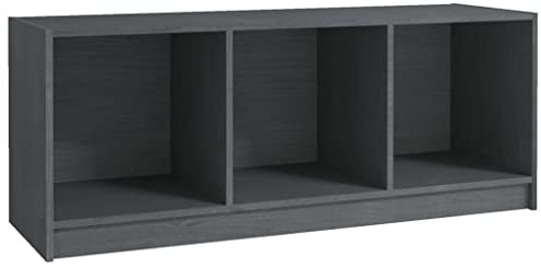 Wenjingqi 809962 Meuble TV en pin massif Gris 104 x 33 x 41 cm