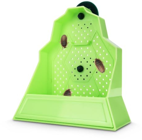 Eckpo Reptile Anti-Escape Feeding Bowl, Wall-Mounted Feeder for Reptile, Stimulate Hunting Accessories for Terrarium, Vivarium and Paludarium, Suitable for Lizard, Gecko & Frog, Small