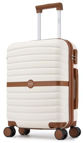 Kono Cabin Hard Shell Suitcase, Lightweight ABS+PC Carry On Hand Luggage | 20 Inch 36L Compact Trolley, 55x40x20cm Ryanair & easyJet Approved, Silent Spinner Wheels & Lock for Short Business Trips