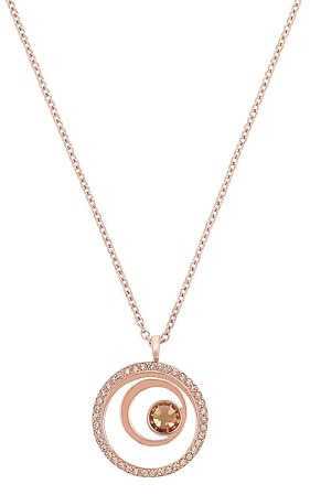 s.Oliver Kette mit Anhänger aus Edelstahl/925 Sterling Silber für Damen, Halsschmuck, mit Kristall, Kommt in Schmuck Geschenk Box